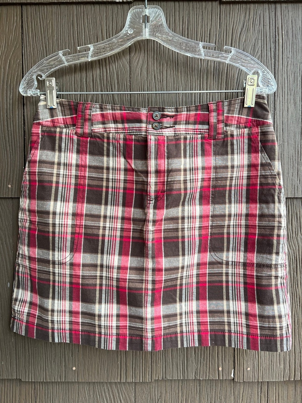 ST. JOHN’S BAY Plaid Short Skirt NWT Size 8 (Bx 18)